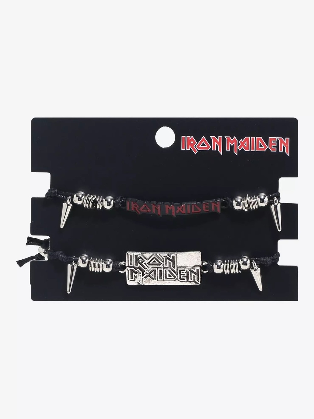 Iron Maiden Nameplate Cord Bracelet Set Hot Topic